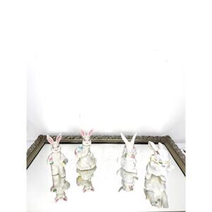 Two Sets of Vintage Easter Bunny Figurines